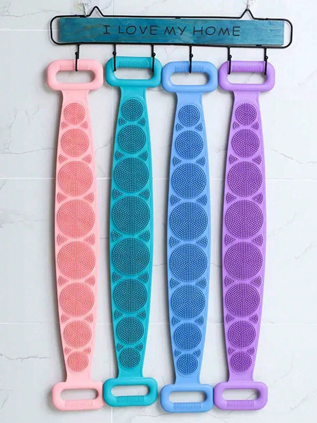 1pc Silicone Exfoliating Bath Brush, Non-Slip Handle, Reusable, Suitable For All Ages Men And Women. Easy To Hang And Clean, Perfect For Bathing, Spa Treatment And Daily Skincare.
