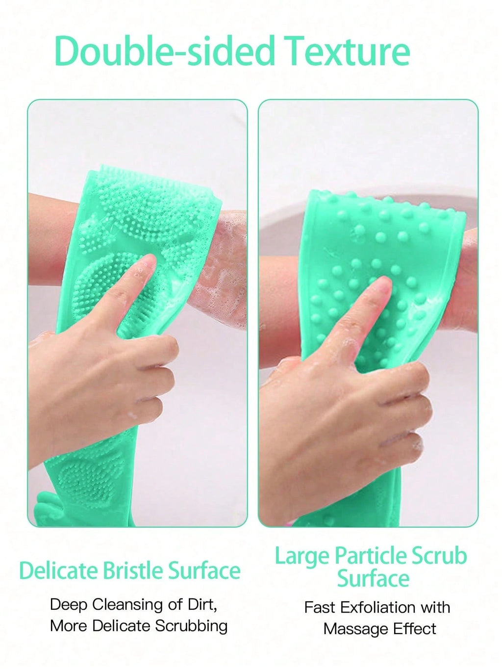 1pc Silicone Exfoliating Bath Brush, Non-Slip Handle, Reusable, Suitable For All Ages Men And Women. Easy To Hang And Clean, Perfect For Bathing, Spa Treatment And Daily Skincare.