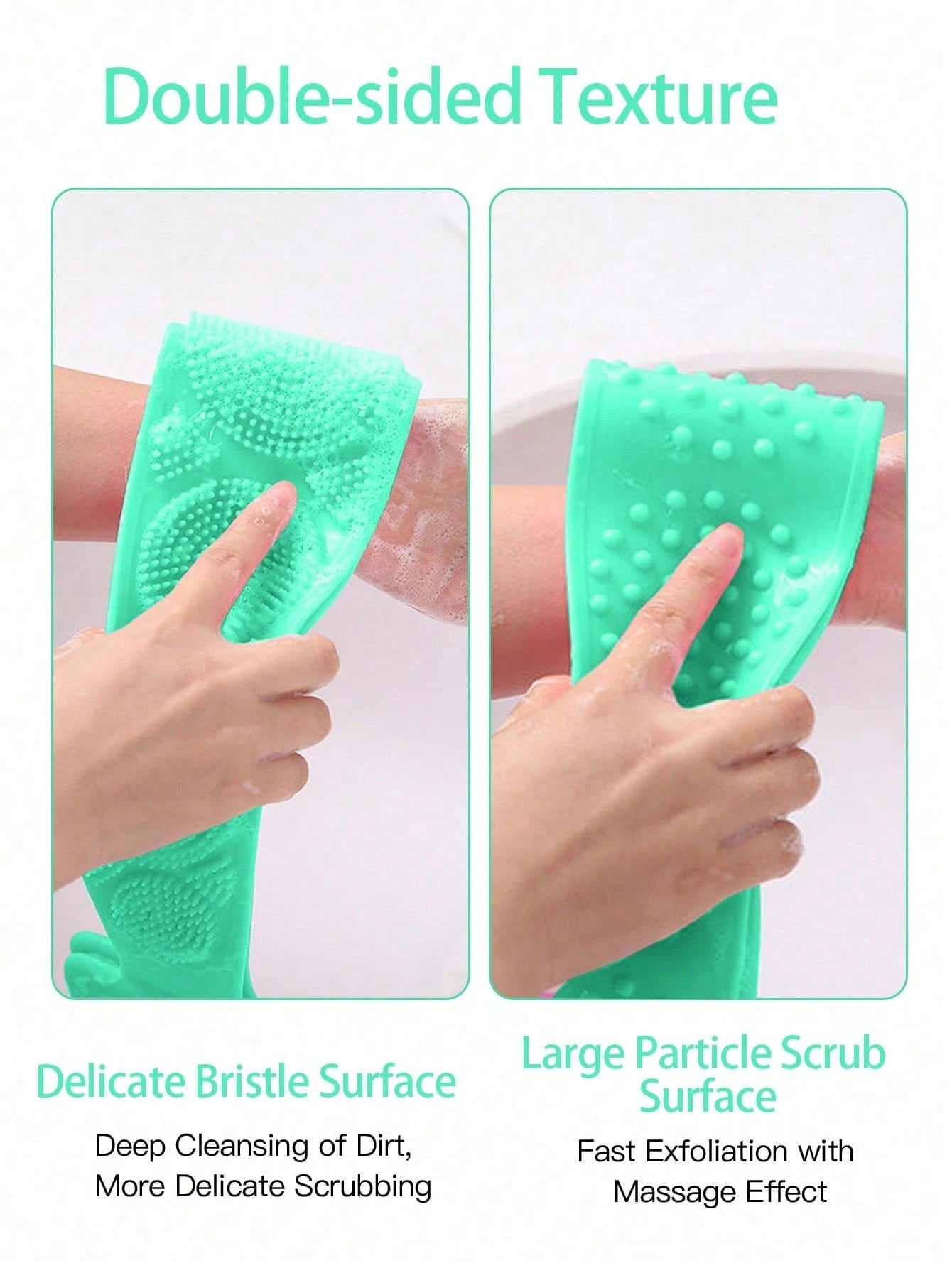 1pc Silicone Exfoliating Bath Brush, Non-Slip Handle, Reusable, Suitable For All Ages Men And Women. Easy To Hang And Clean, Perfect For Bathing, Spa Treatment And Daily Skincare.