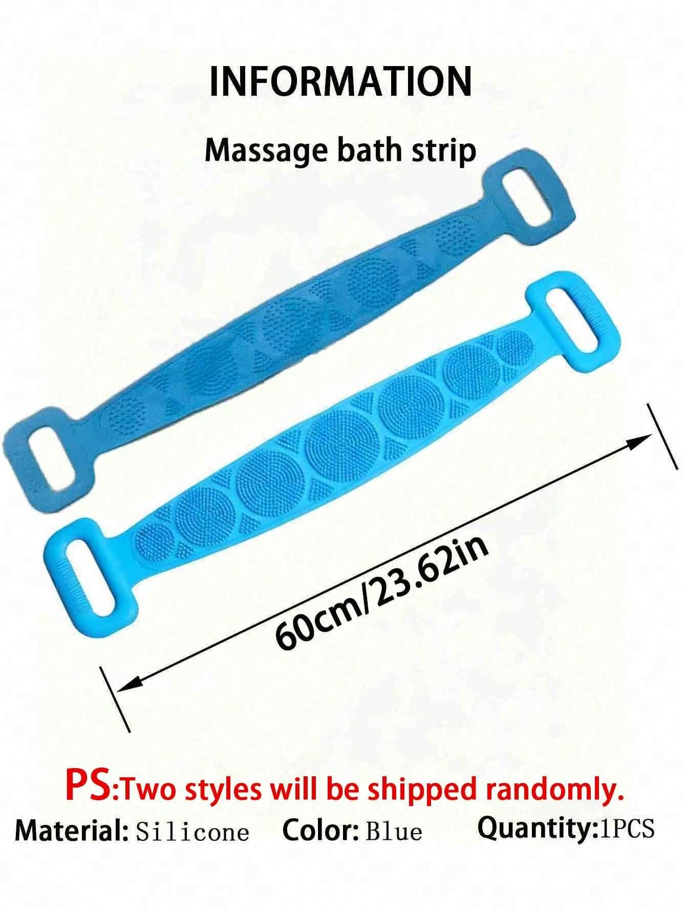 1pc Silicone Exfoliating Bath Brush, Non-Slip Handle, Reusable, Suitable For All Ages Men And Women. Easy To Hang And Clean, Perfect For Bathing, Spa Treatment And Daily Skincare.