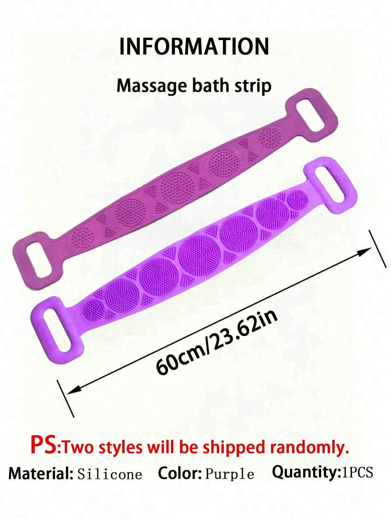 1pc Silicone Exfoliating Bath Brush, Non-Slip Handle, Reusable, Suitable For All Ages Men And Women. Easy To Hang And Clean, Perfect For Bathing, Spa Treatment And Daily Skincare.