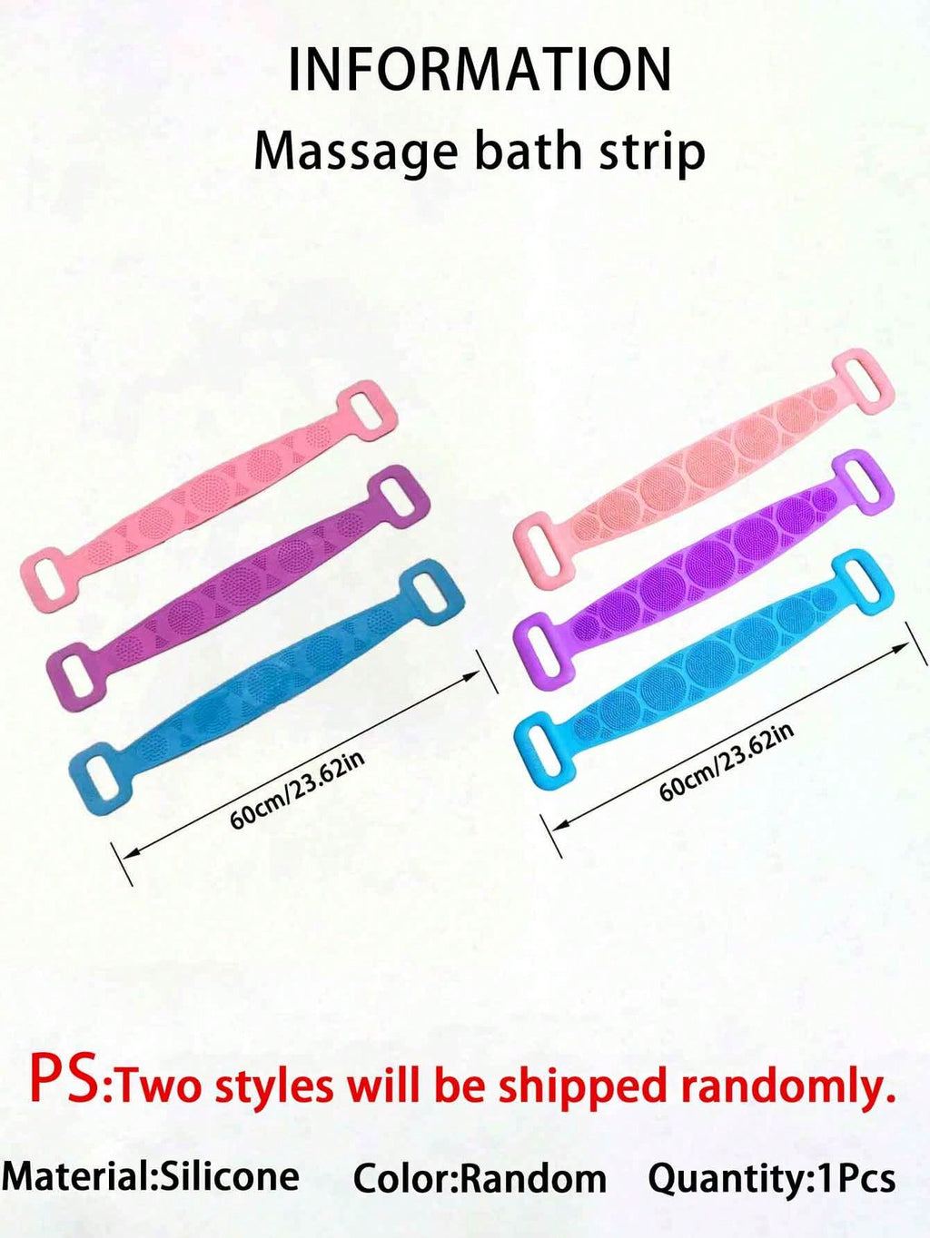 1pc Silicone Exfoliating Bath Brush, Non-Slip Handle, Reusable, Suitable For All Ages Men And Women. Easy To Hang And Clean, Perfect For Bathing, Spa Treatment And Daily Skincare.