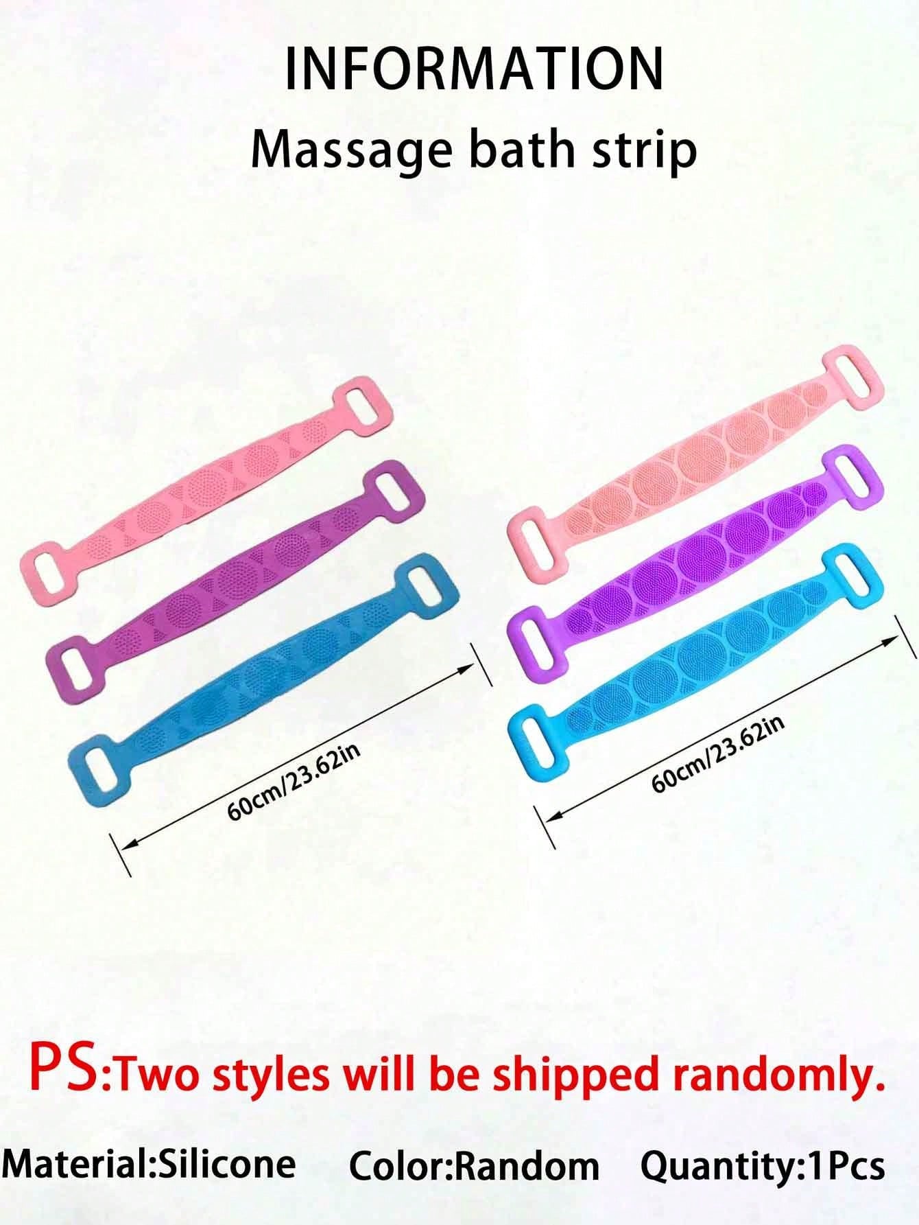 1pc Silicone Exfoliating Bath Brush, Non-Slip Handle, Reusable, Suitable For All Ages Men And Women. Easy To Hang And Clean, Perfect For Bathing, Spa Treatment And Daily Skincare.