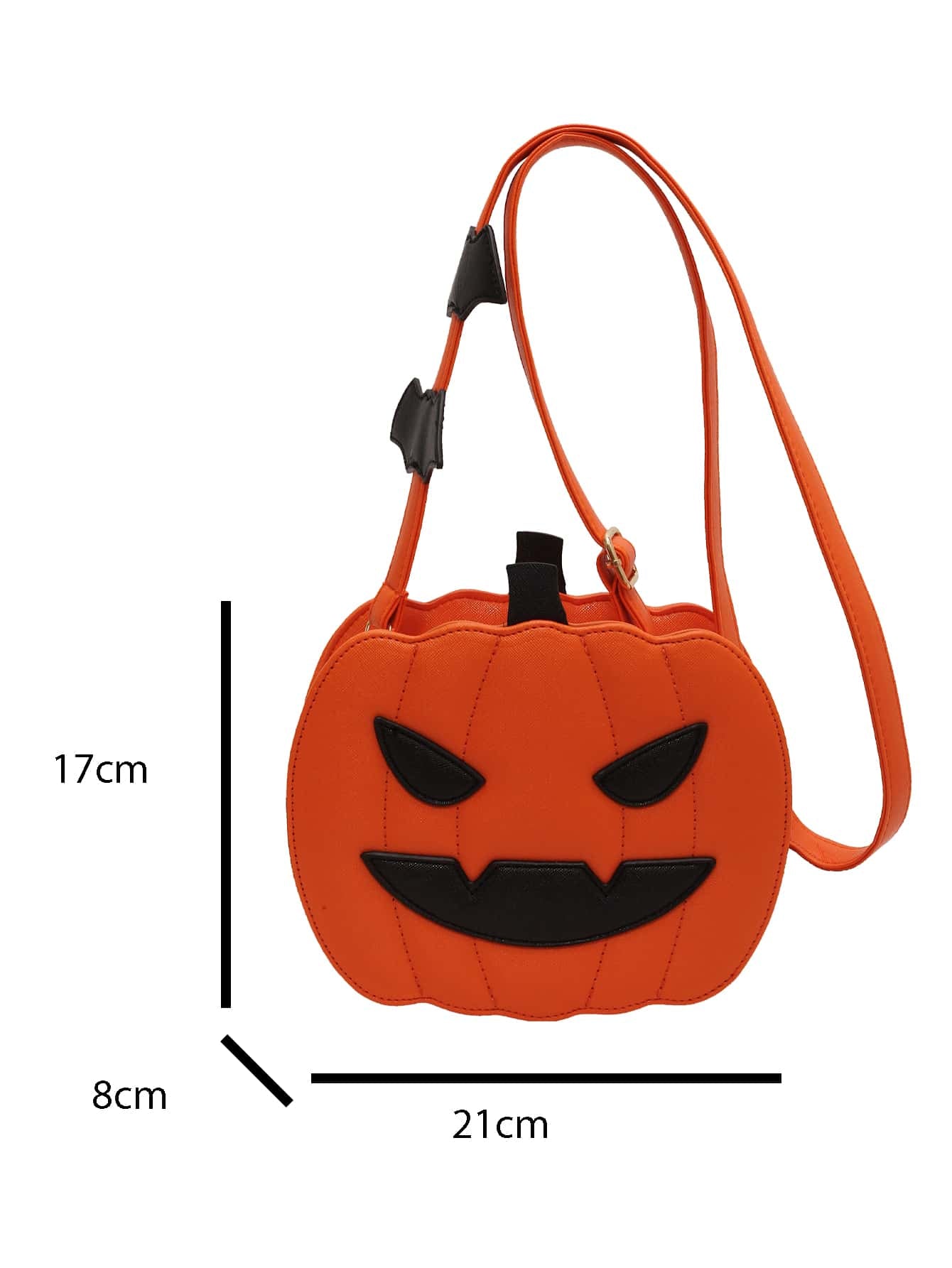 Funky Punk Style Steampunk Gothic Style Pumpkin Pattern Fashionable Crossbody Bag Pumpkin,Pink For Teen Girls, Women, College Students, Party Girls, Perfect For Gift, The Day Of The Dead,