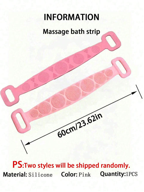 1pc Silicone Exfoliating Bath Brush, Non-Slip Handle, Reusable, Suitable For All Ages Men And Women. Easy To Hang And Clean, Perfect For Bathing, Spa Treatment And Daily Skincare.